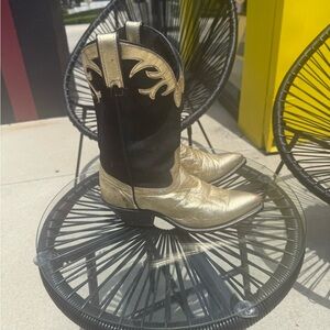 Gold and Black Western Boots/7
